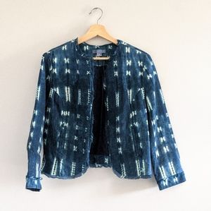 NWOT Anthropologie Lil Indigo Cotton Jacket, M